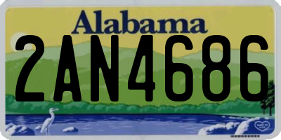 AL license plate 2AN4686