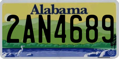 AL license plate 2AN4689
