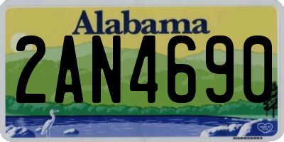 AL license plate 2AN4690