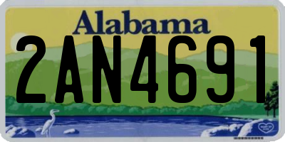 AL license plate 2AN4691