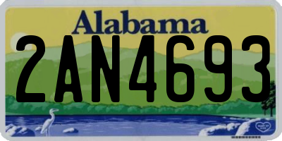 AL license plate 2AN4693