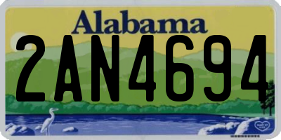AL license plate 2AN4694