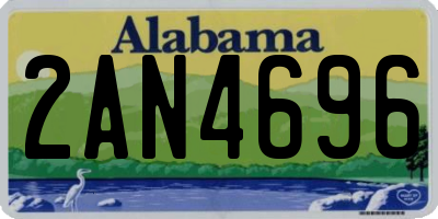 AL license plate 2AN4696