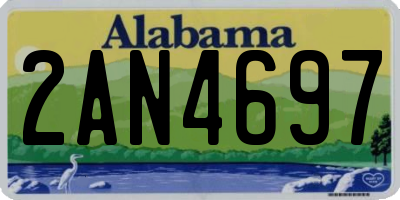 AL license plate 2AN4697