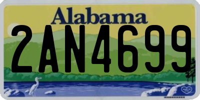 AL license plate 2AN4699