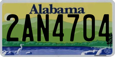 AL license plate 2AN4704