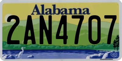 AL license plate 2AN4707