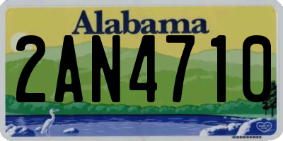 AL license plate 2AN4710