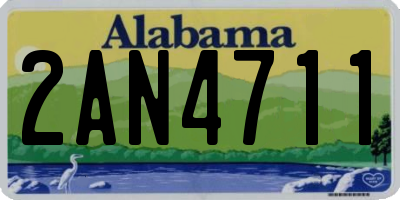 AL license plate 2AN4711