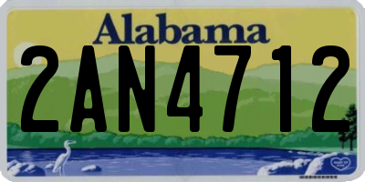 AL license plate 2AN4712