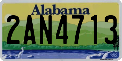 AL license plate 2AN4713