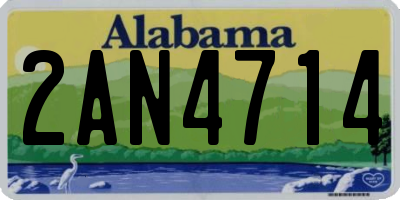AL license plate 2AN4714