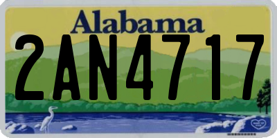AL license plate 2AN4717