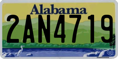 AL license plate 2AN4719