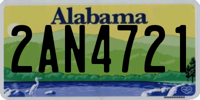 AL license plate 2AN4721