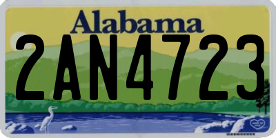 AL license plate 2AN4723