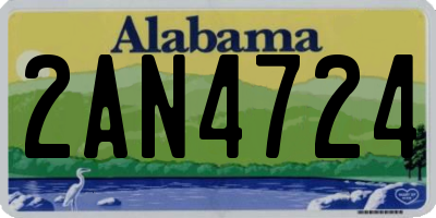 AL license plate 2AN4724
