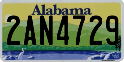 AL license plate 2AN4729