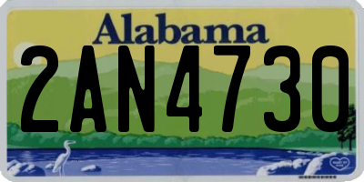 AL license plate 2AN4730