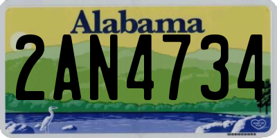 AL license plate 2AN4734