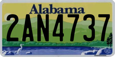 AL license plate 2AN4737