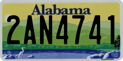 AL license plate 2AN4741
