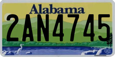 AL license plate 2AN4745
