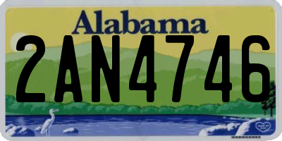 AL license plate 2AN4746