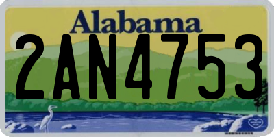 AL license plate 2AN4753