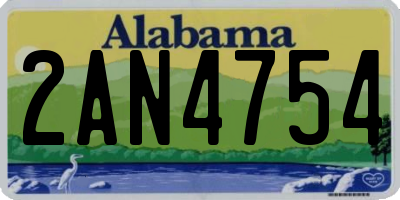 AL license plate 2AN4754