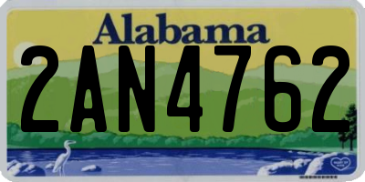 AL license plate 2AN4762