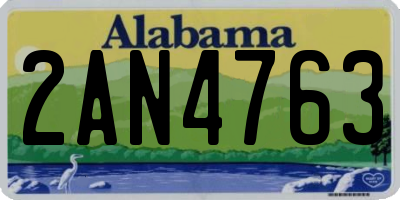 AL license plate 2AN4763