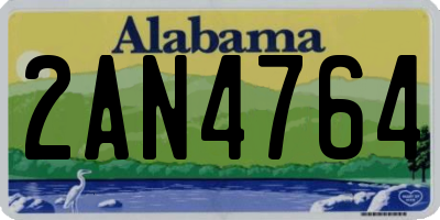 AL license plate 2AN4764