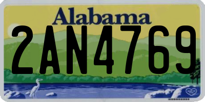 AL license plate 2AN4769