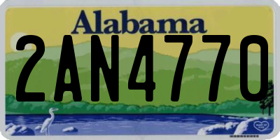 AL license plate 2AN4770