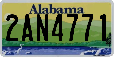 AL license plate 2AN4771