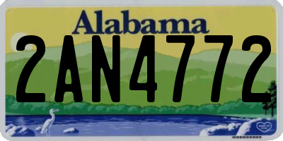 AL license plate 2AN4772