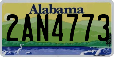 AL license plate 2AN4773