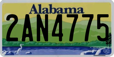 AL license plate 2AN4775