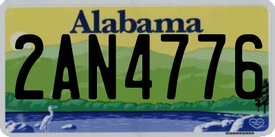 AL license plate 2AN4776