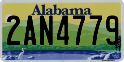AL license plate 2AN4779