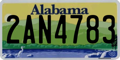 AL license plate 2AN4783