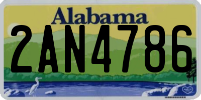 AL license plate 2AN4786