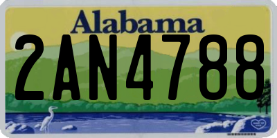 AL license plate 2AN4788