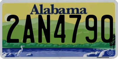 AL license plate 2AN4790