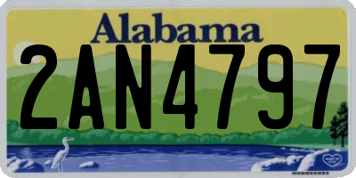 AL license plate 2AN4797