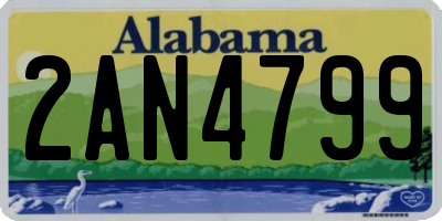 AL license plate 2AN4799