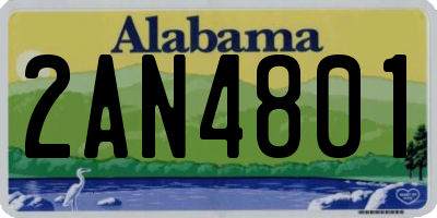 AL license plate 2AN4801