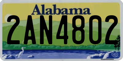 AL license plate 2AN4802
