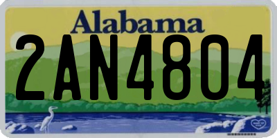 AL license plate 2AN4804
